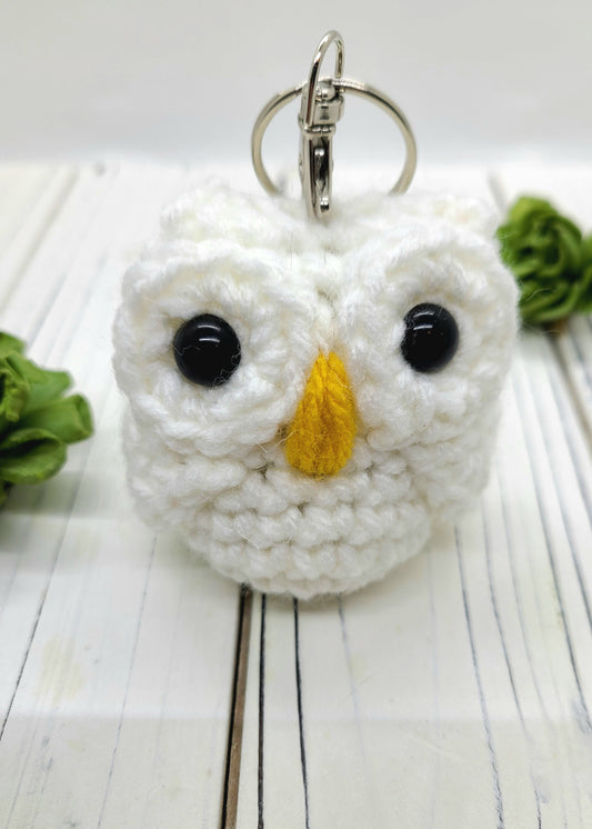 Crochet owl keychain