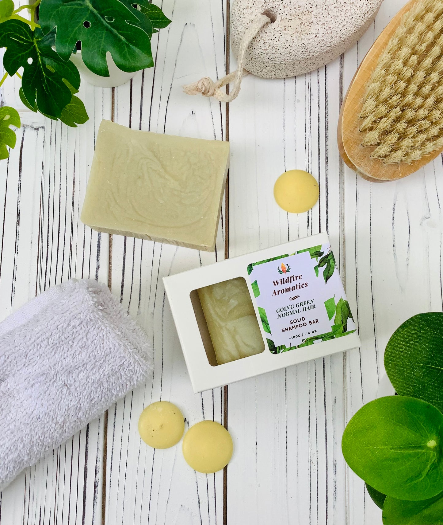 Solid Shampoo Bar, Normal hair with spirulina