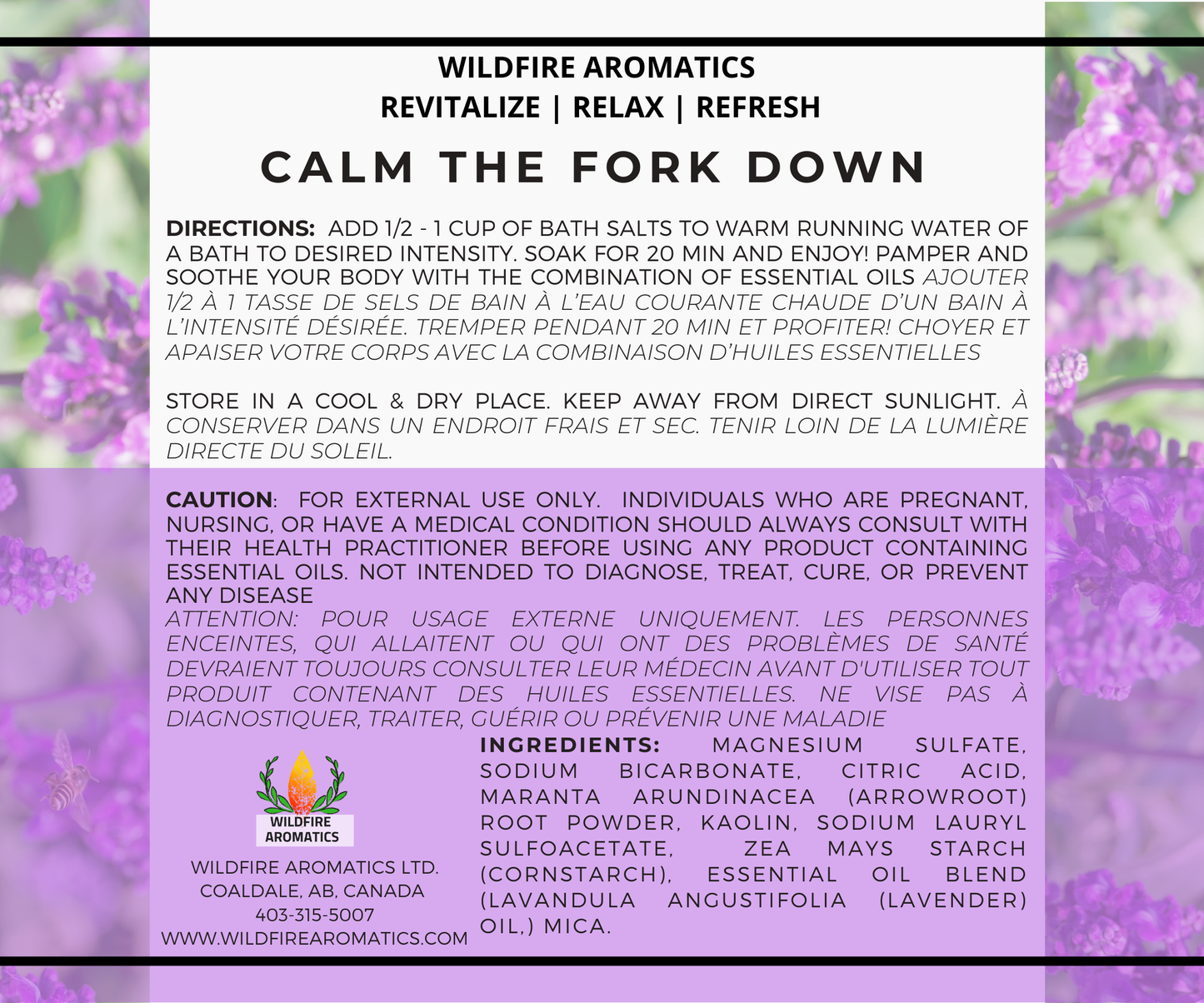 Calm The Fork Down - Premium Foaming Bath Salts