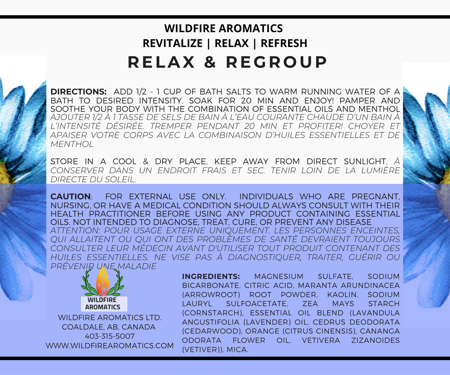 Relax and Regroup - Premium Foaming Bubble Bath Salts to relax and ground