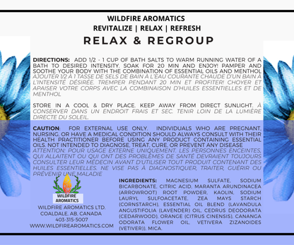 Relax and Regroup - Premium Foaming Bubble Bath Salts to relax and ground