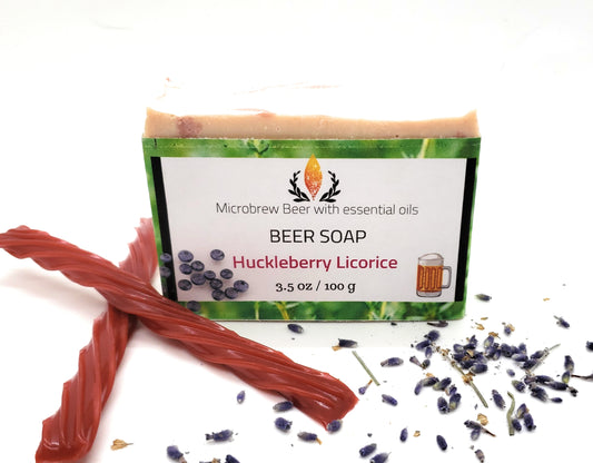 Huckleberry Licorice Beer Shaving Soap – Calming Shave with Lavender & Anise