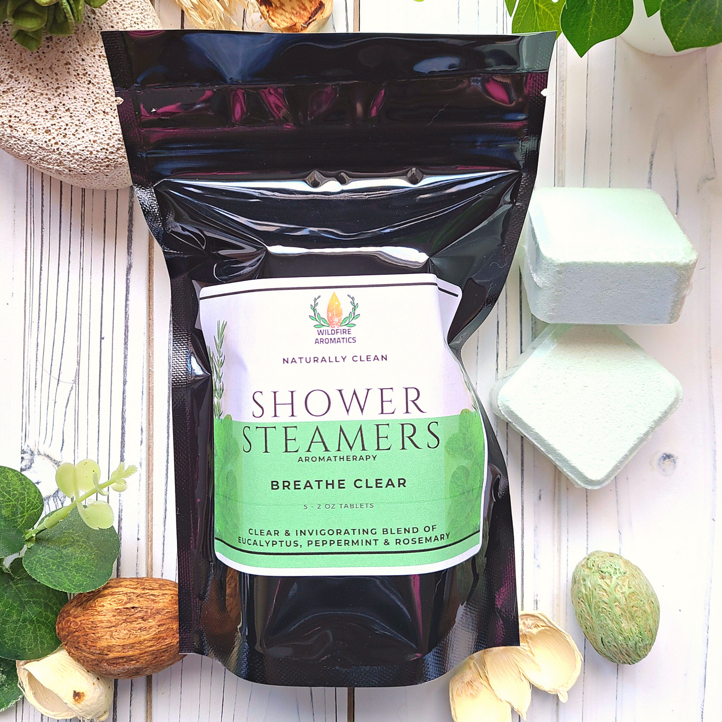 Shower Steamer Tablets, Breathe Clear Eucalyptus Menthol with Rosemary
