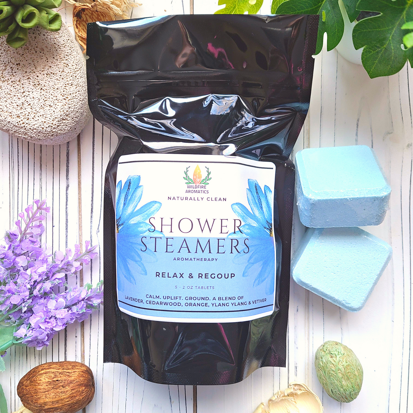 Shower Steamer Tablets, Relax and Regroup Lavender Cedarwood blend